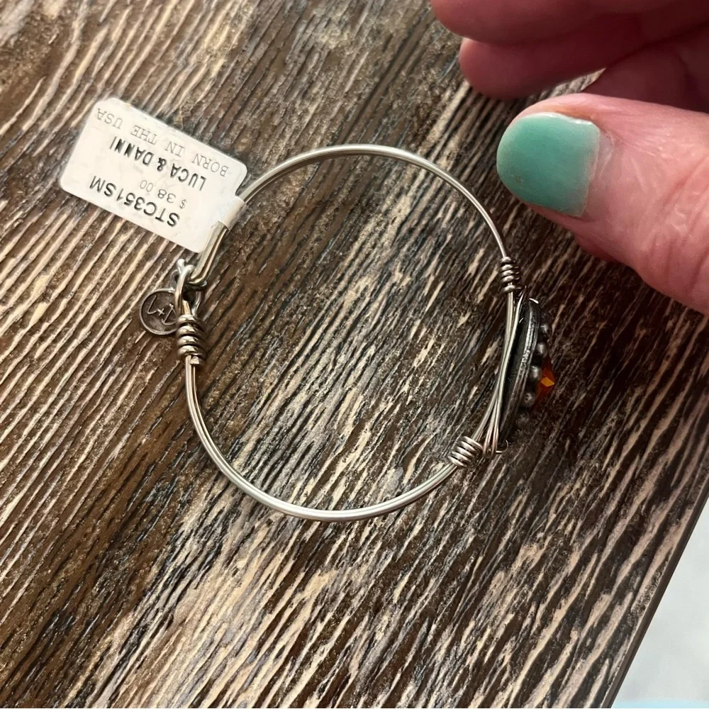 NEW Luca + Danni GOLD TOPAZ GEM STONE bracelet, NWT